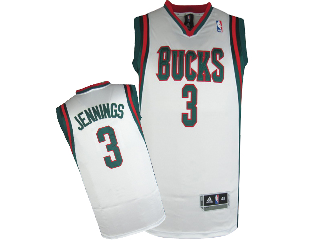 durable NBA Milwaukee Bucks Brandon Jennings Swingman Home Adidas Jerseys